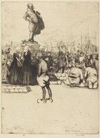 Hoorn Cheesemarket, James McBey, 1910