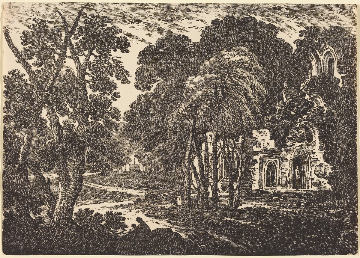 Ruined Abbey among Trees