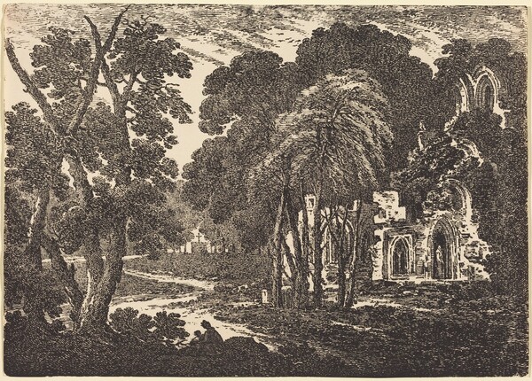 Ruined Abbey among Trees
