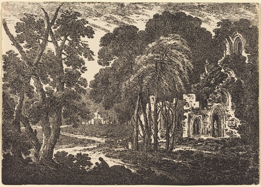 Ruined Abbey among Trees