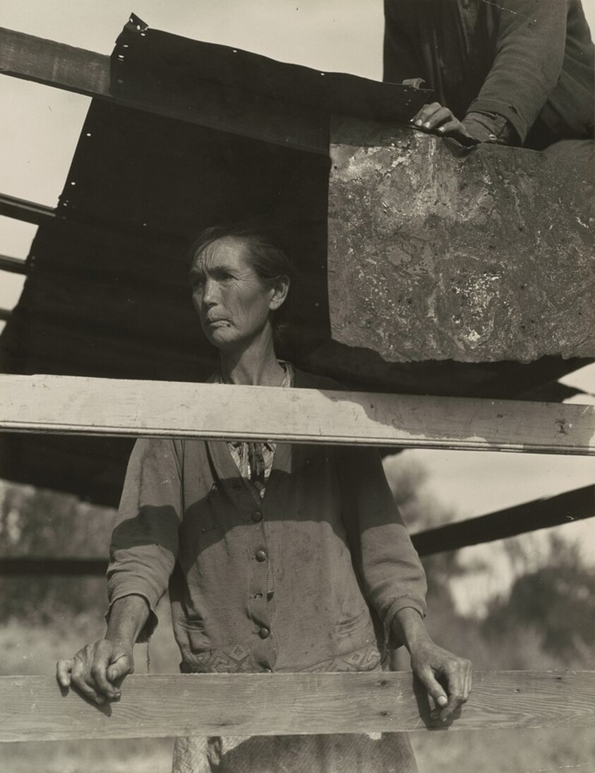 Dispossessed Arkansas farmers. These people are resettling themselves on the dump outside of Bakersfield, California