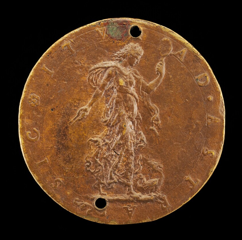 Prudence with a Dragon at her Feet [reverse]