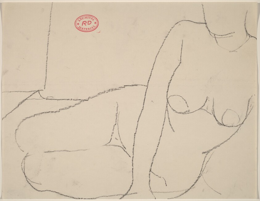 Untitled [nude reclining on her left thigh]