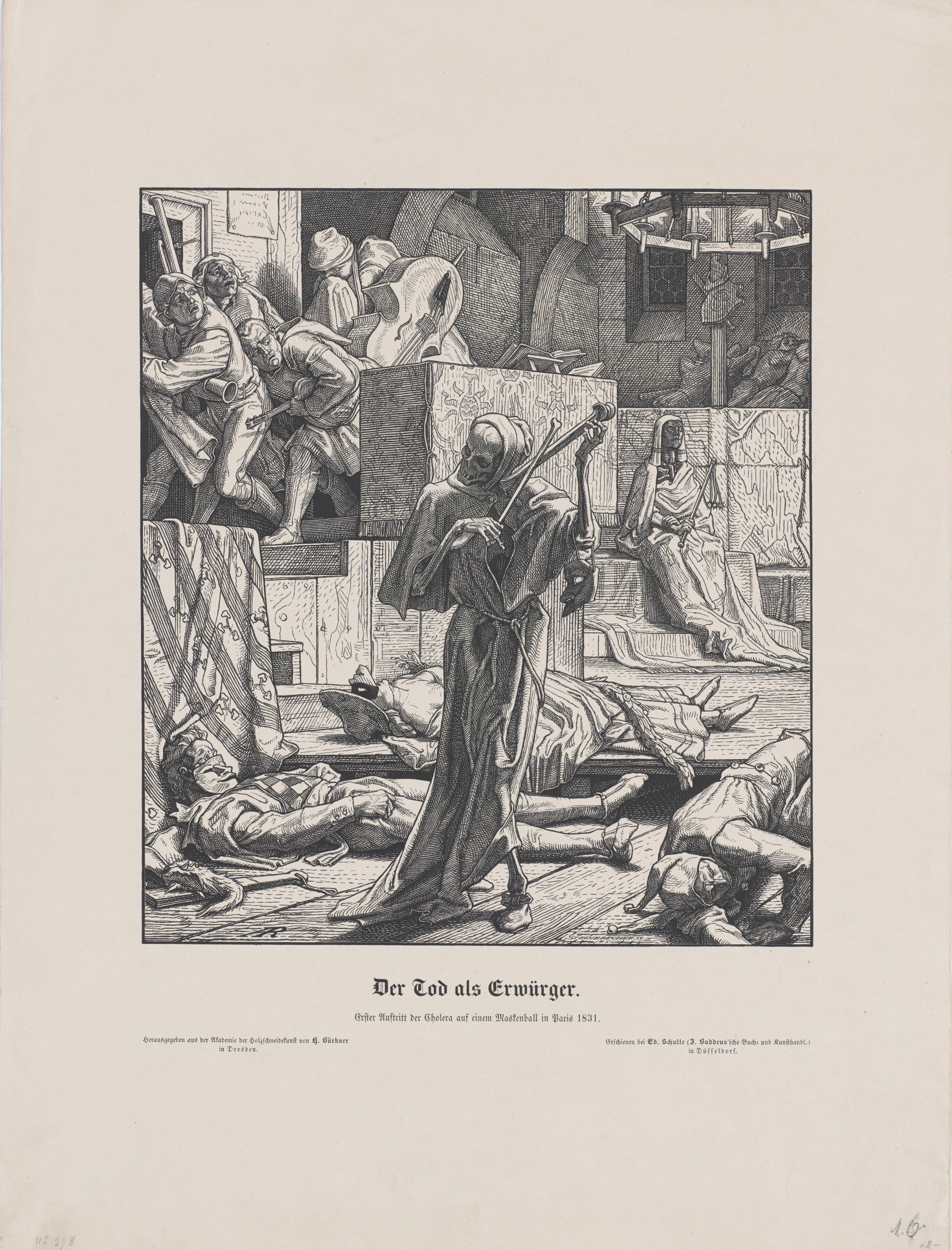 Der Tod als Erwürger (Death as a Strangler) by Alfred Rethel