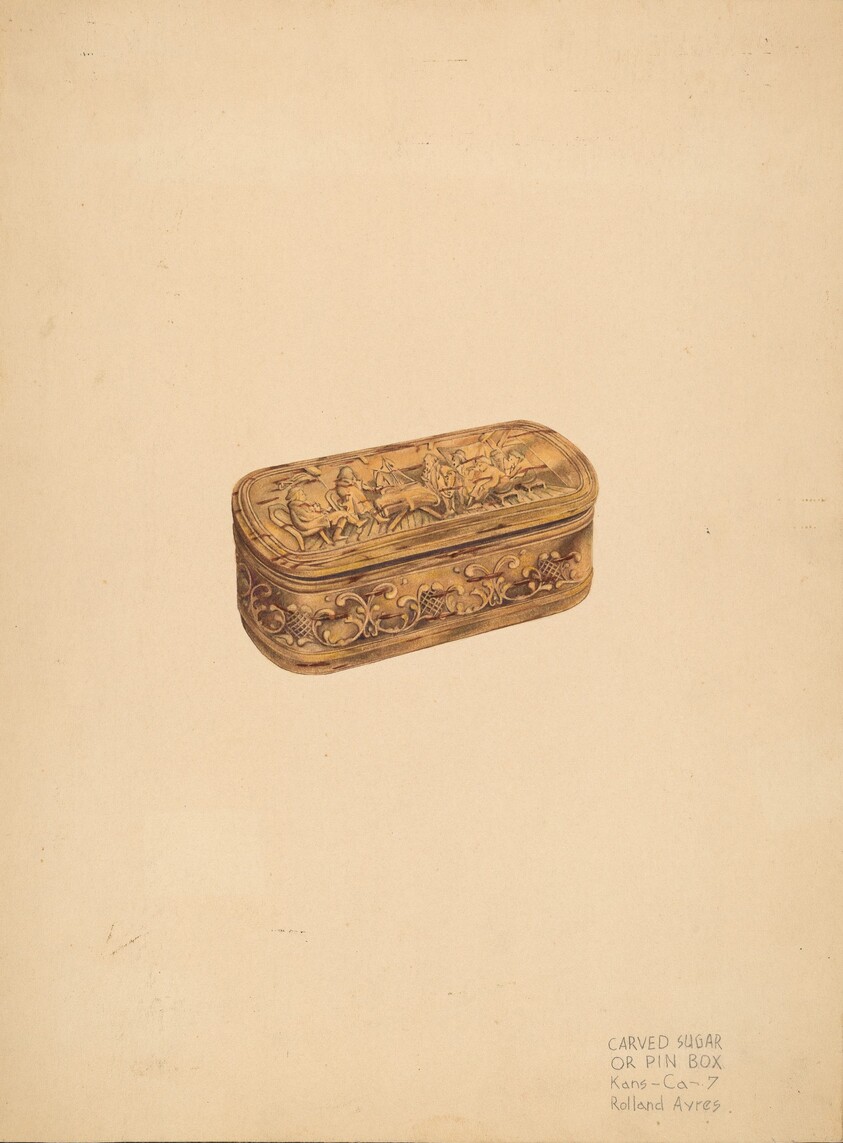 Carved Storage or Pin Box