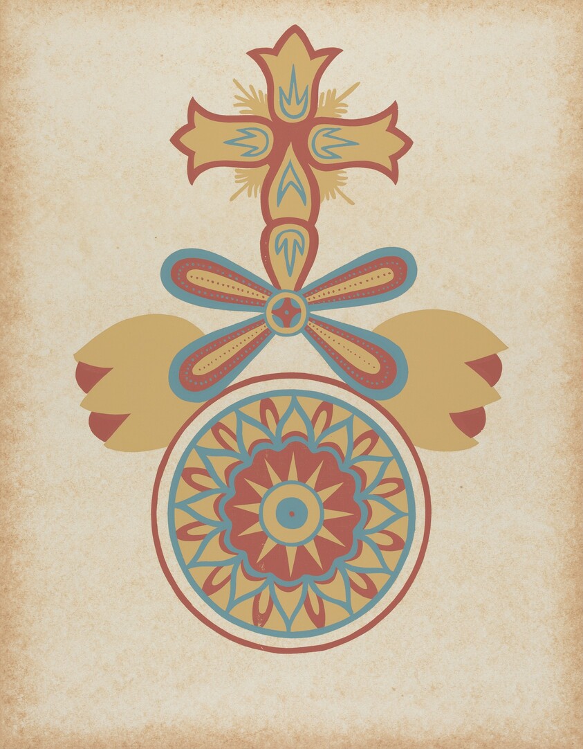 Santa Barbara Mission Doorway Design from the portfolio "Decorative Art of Spanish California"