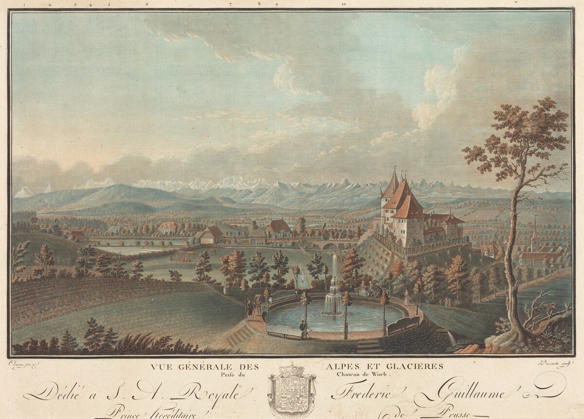 Vue generale des Alpes et Glaciers