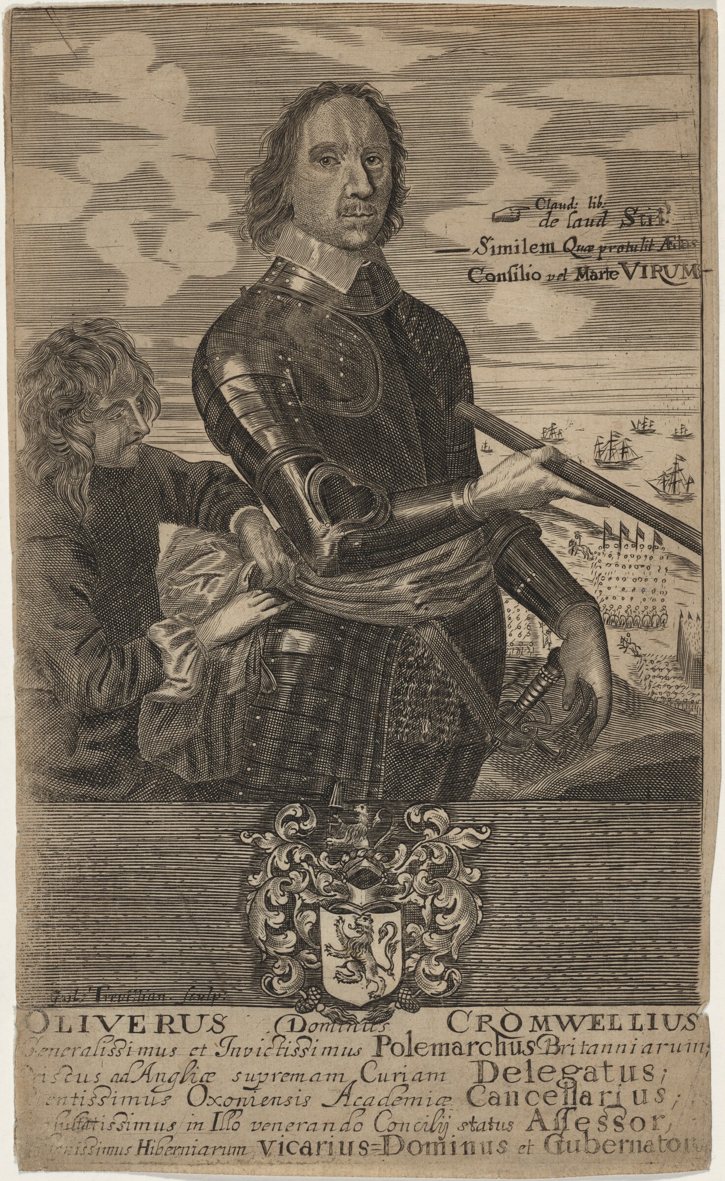 Oliver Cromwell, Guglielmo Trevilian after Robert Walker