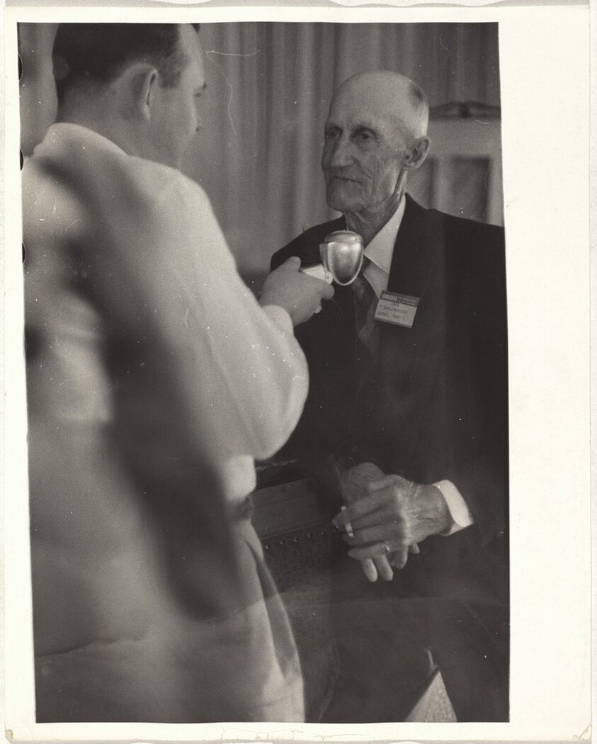 Man being interviewed--Omaha, Nebraska