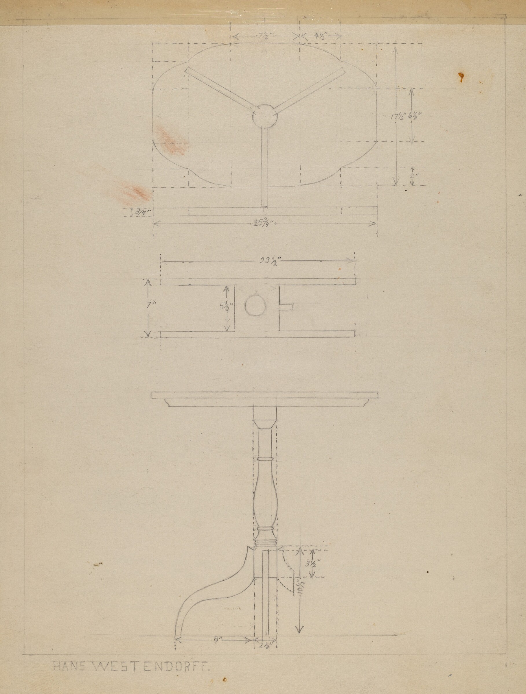 Table, Hans Westendorff, 1935/1942