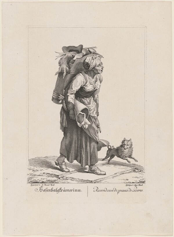 Hasenbalgkrämerinn/Revendeuse de peaux de Lièvres (Seller of Hares' Skins)