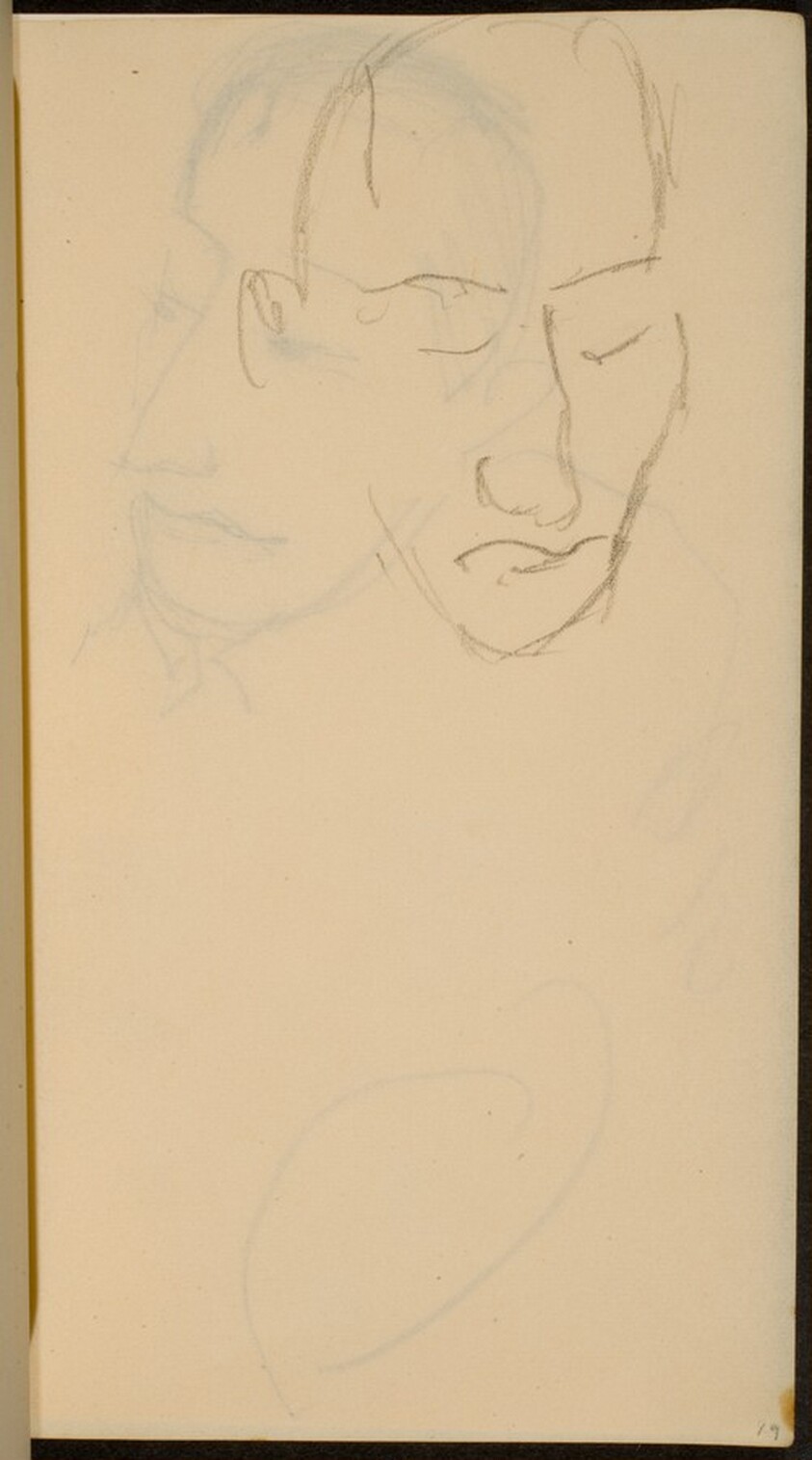 Männliche Bildnisstudie (Male Portrait Study) [p. 19]