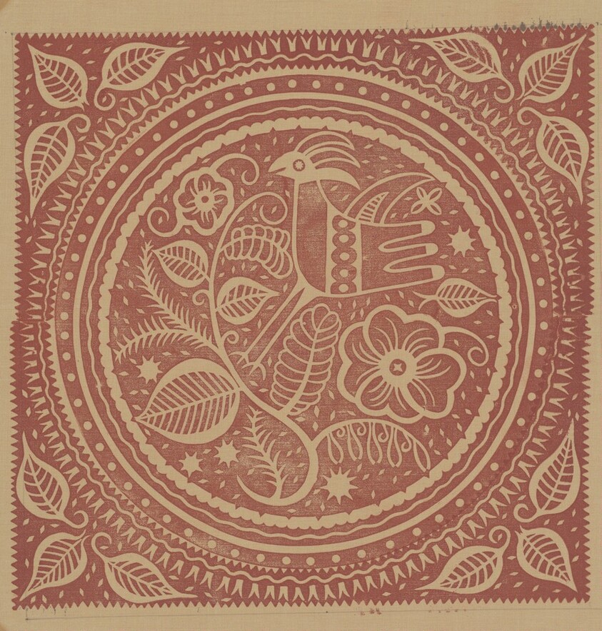 Pennsylvania Dutch Bird and Flower Design