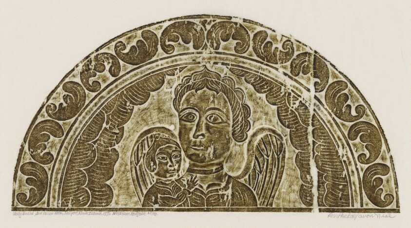 Mercy Buloid and Her Son Peter from A Portfolio of Rubbings from Early American Stone Sculpture