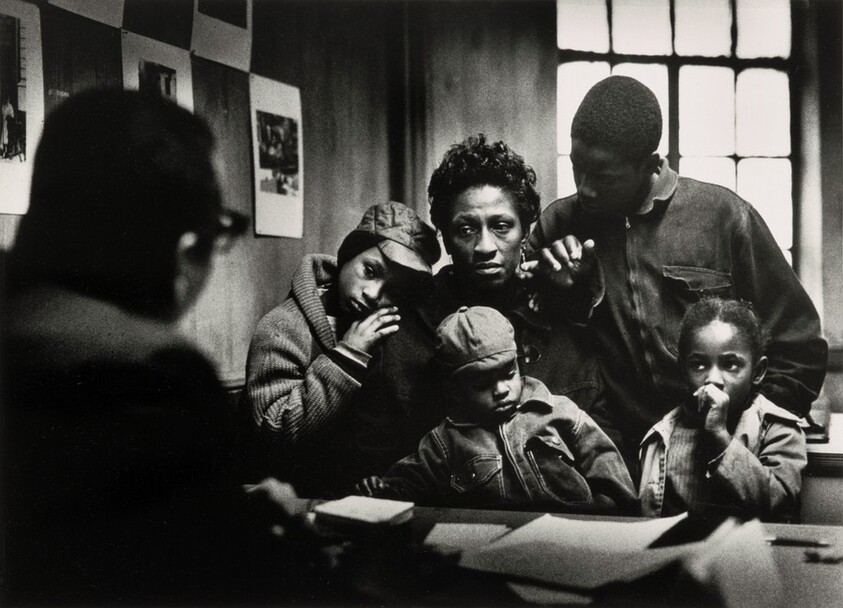 At the Poverty Board: Bessie and Kenneth, Little Richard, Norman Jr., and Ellen