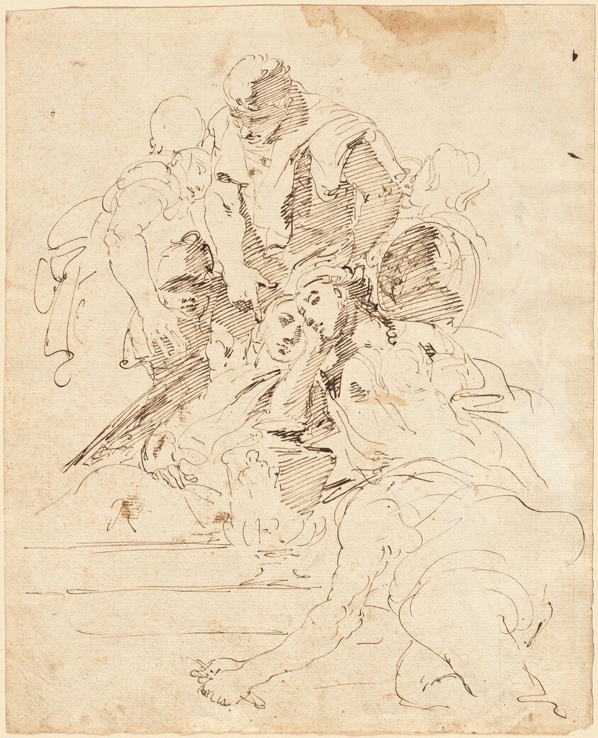 Classical Figures Gathered around an Urn