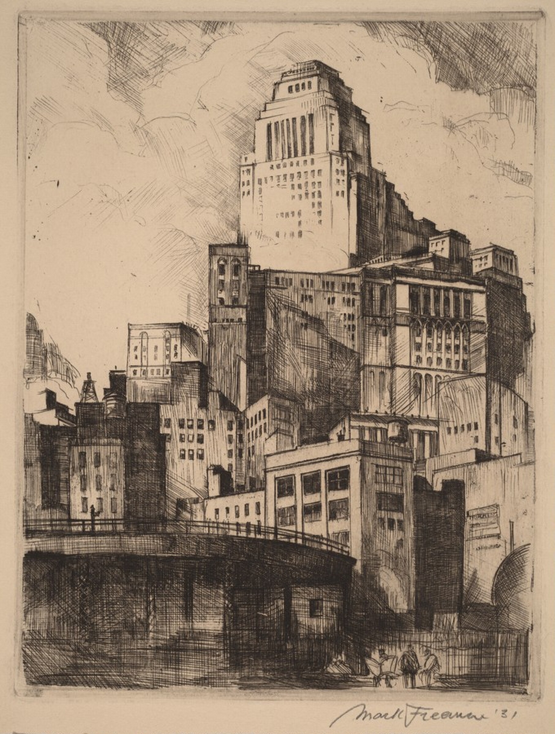 Untitled (South Ferry El), Mark Freeman, 1931
