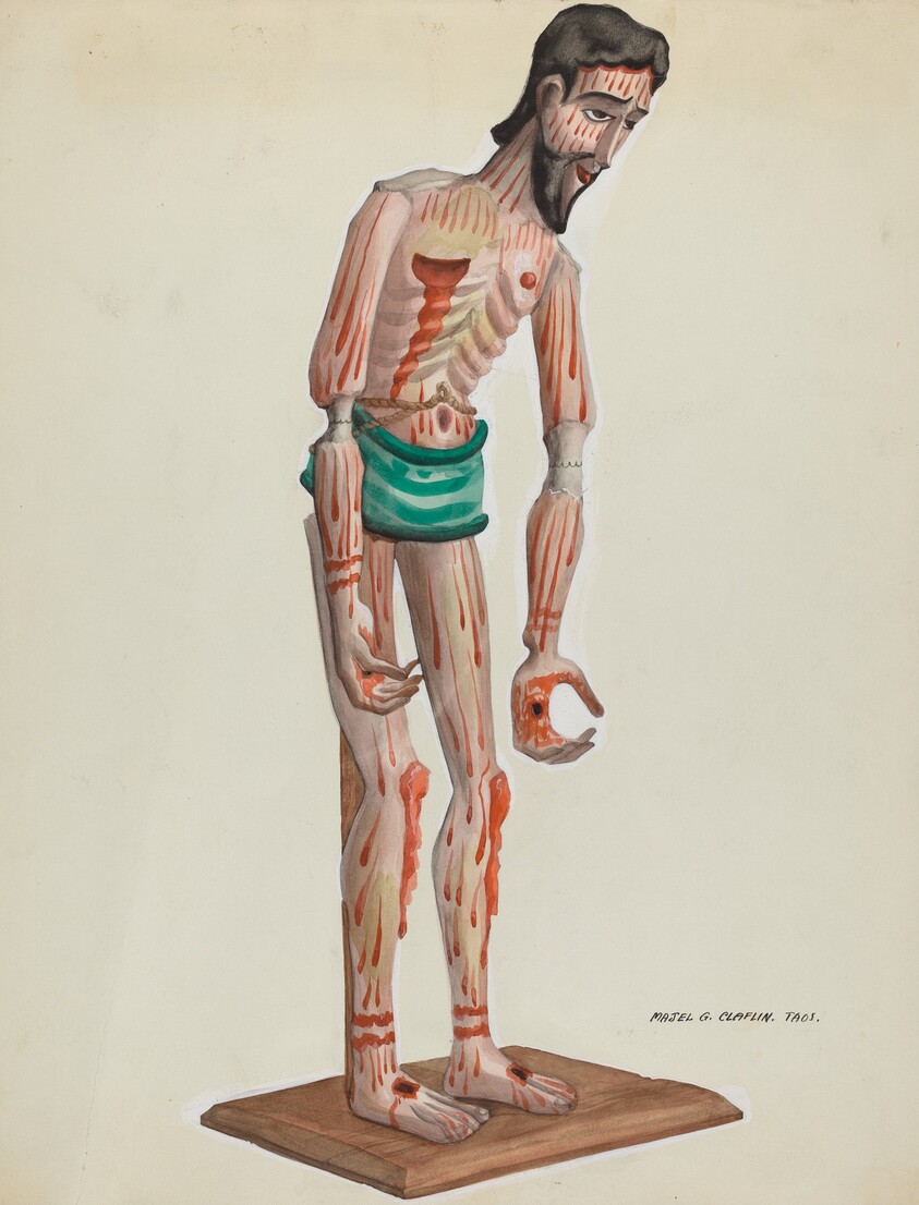 Wooden Christo, Painted (Front view)