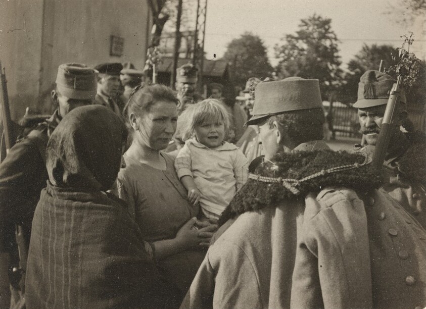 A Red Hussar Leaving