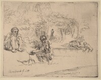 The Bathers, Rembrandt van Rijn, 1651