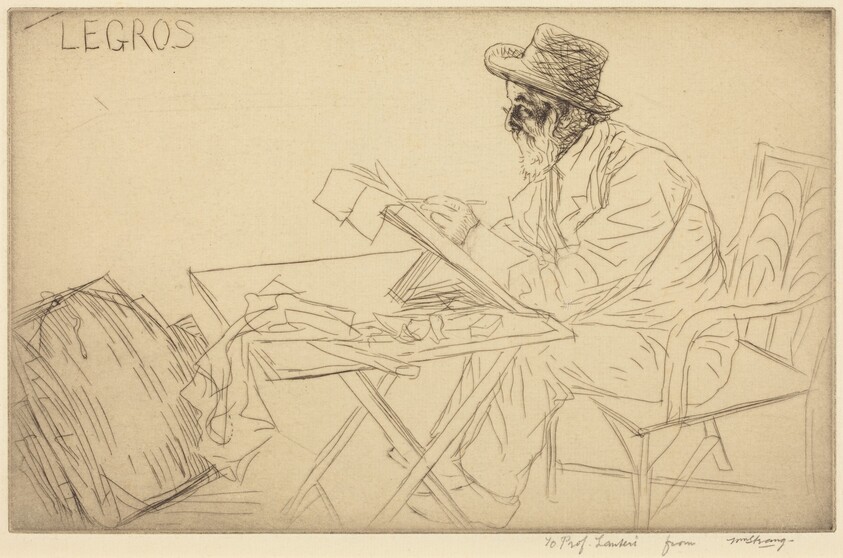 Alphonse Legros Sketching