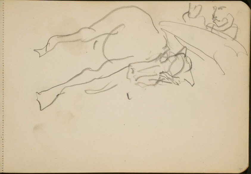 Liegendes oder gestürztes Pferd und Zuschauer (Reclining or Fallen Horse and Viewers) [p. 55]