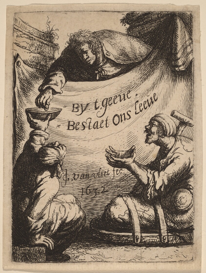 Title Page: Two Cripples Receiving Alms