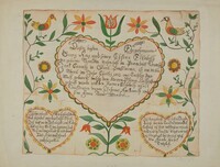 Fraktur - Birth and Baptismal Certificate, Emma M. Krumrine, 1935/1942