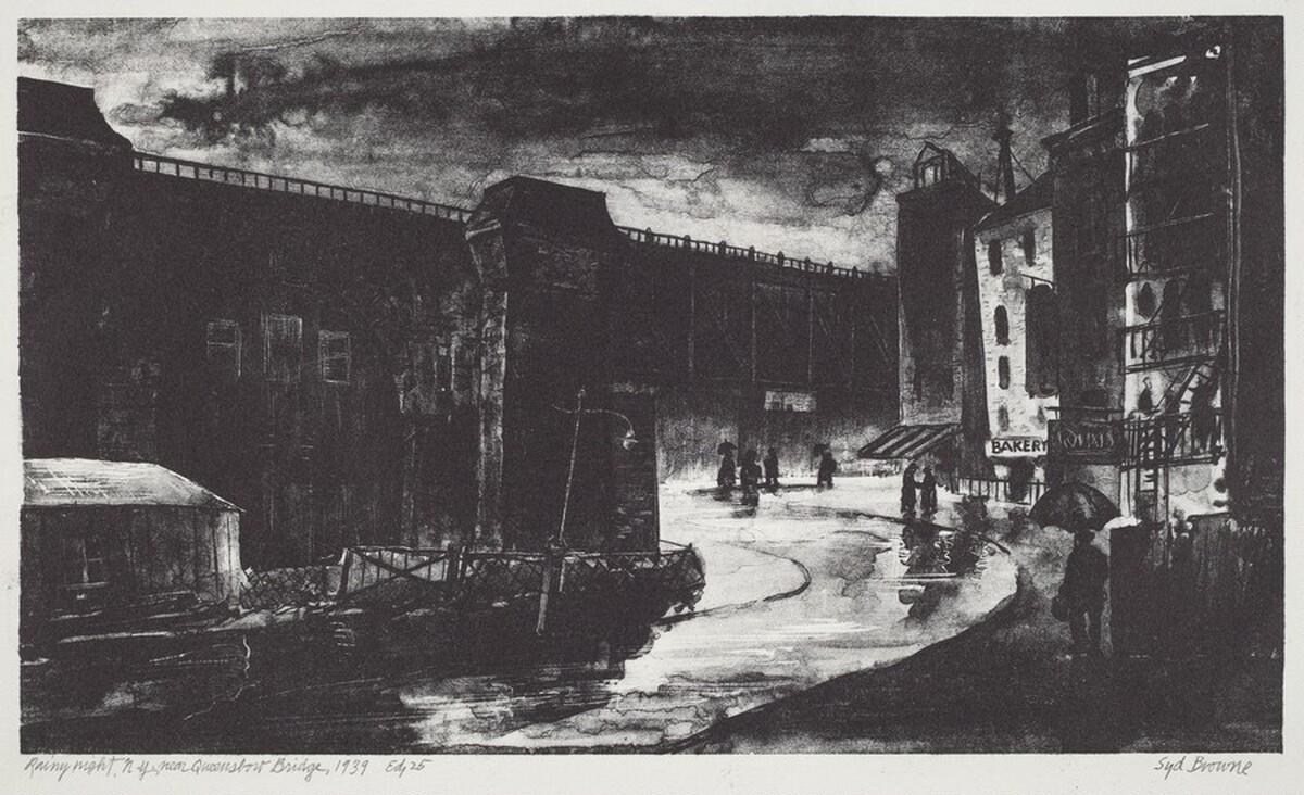 Rainy Night, N.Y. near Queensboro Bridge