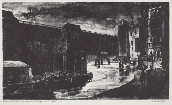 Rainy Night, N.Y. near Queensboro Bridge