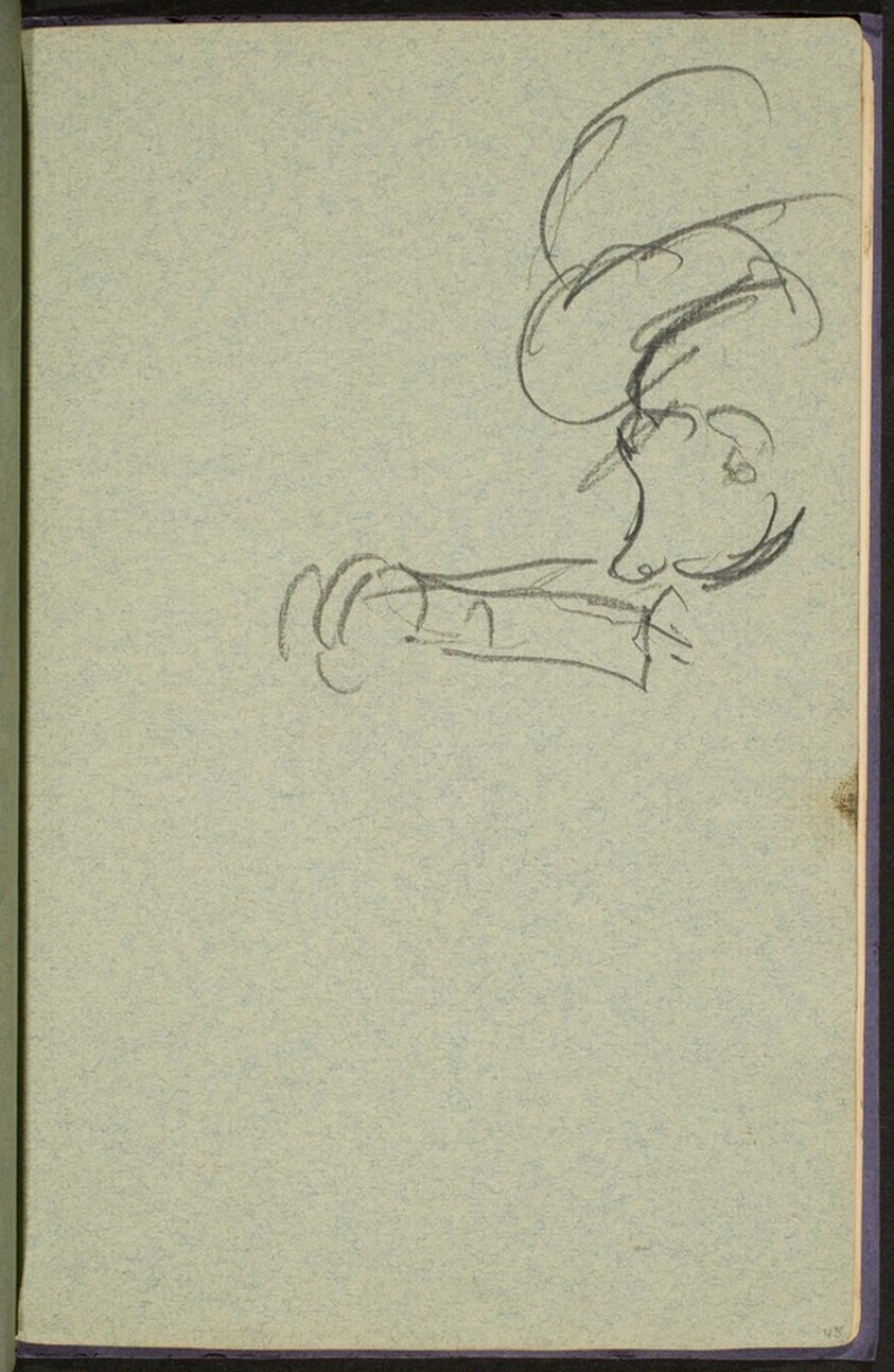 begonnene Figurenstudie (Figural Sketch) [p. 45]