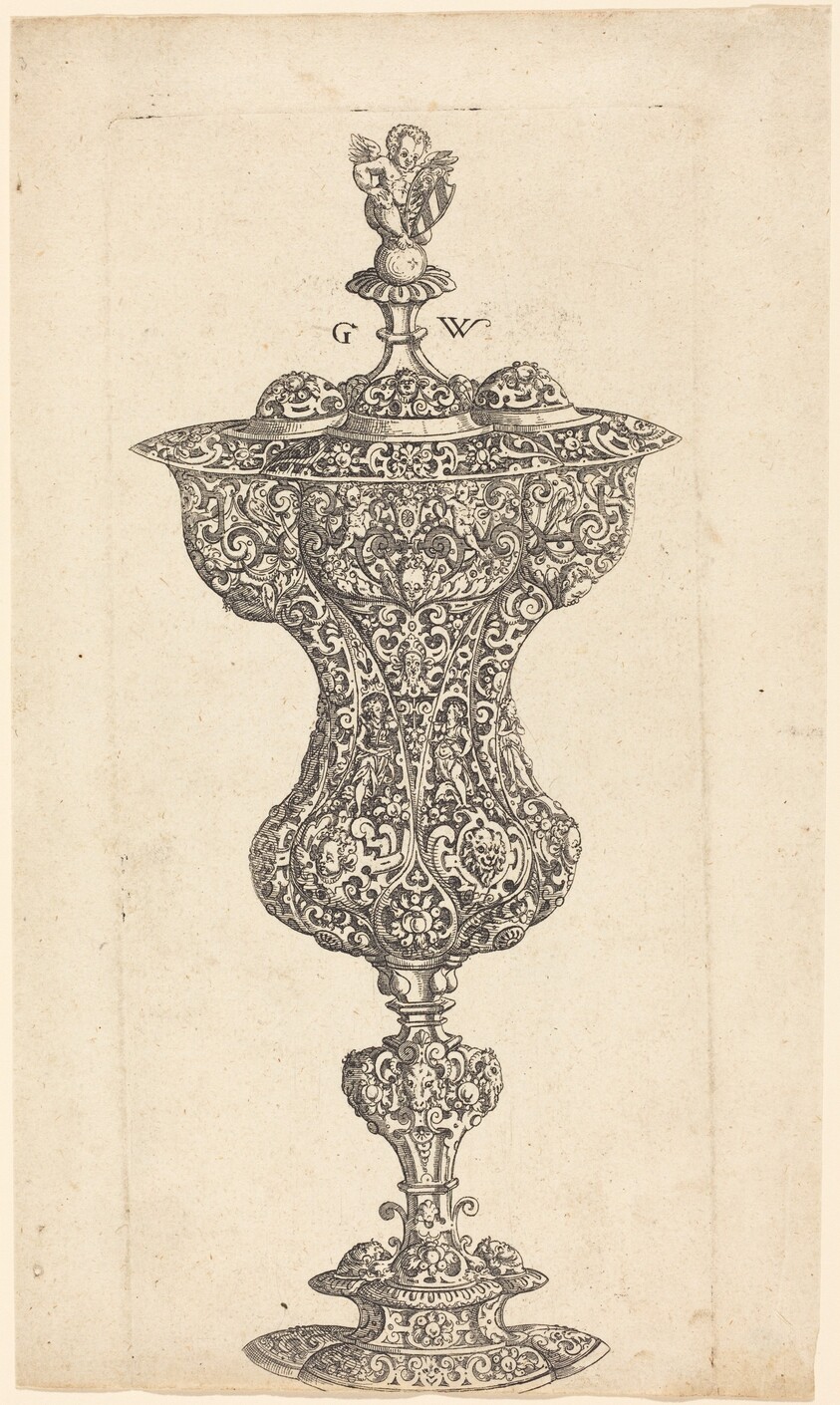Goblet with Putto on lid