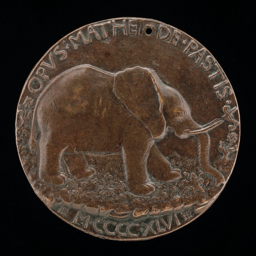The Malatesta Elephant in a Meadow [reverse]