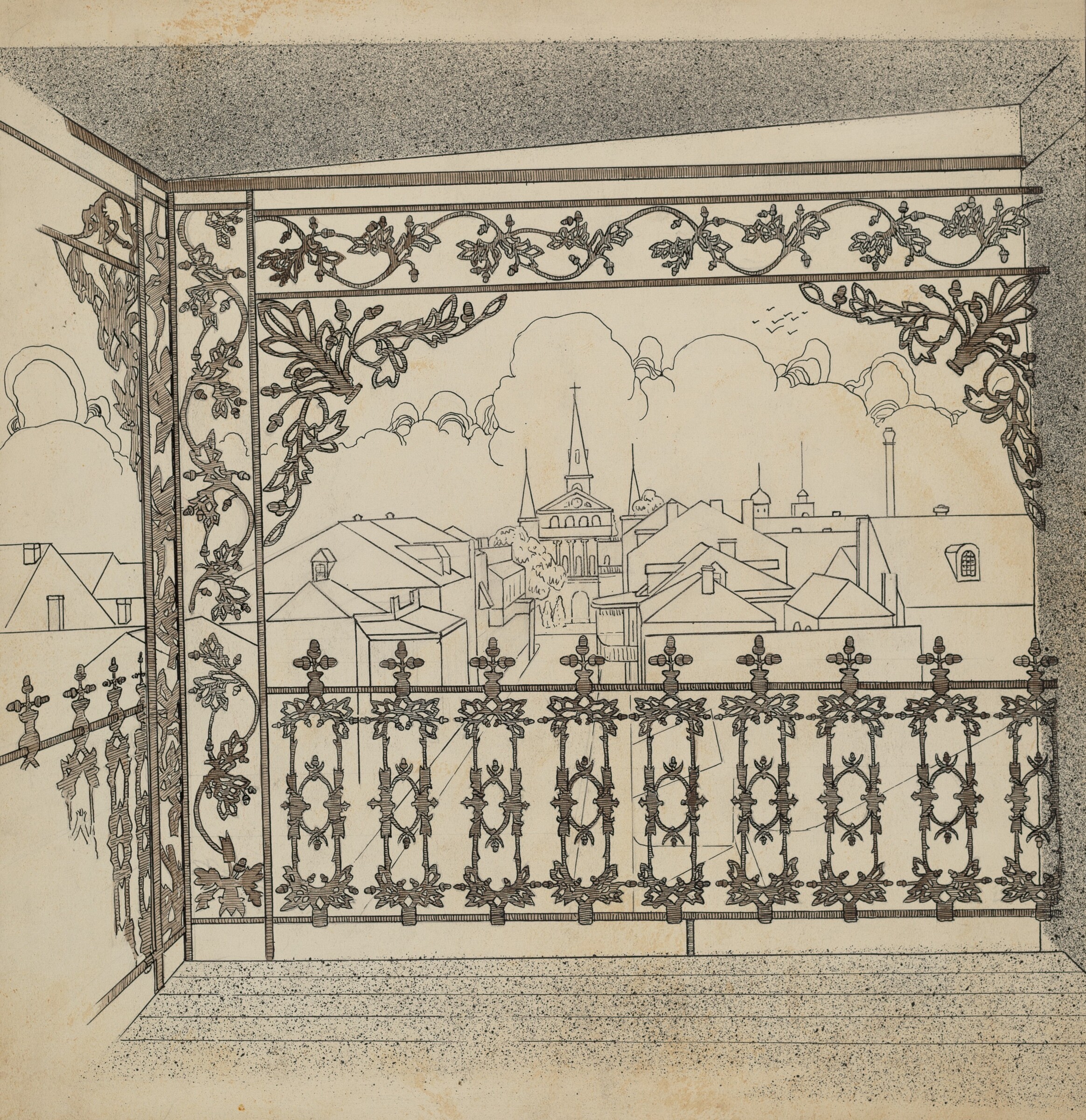 Iron Balcony, Lucien Verbeke, c. 1936