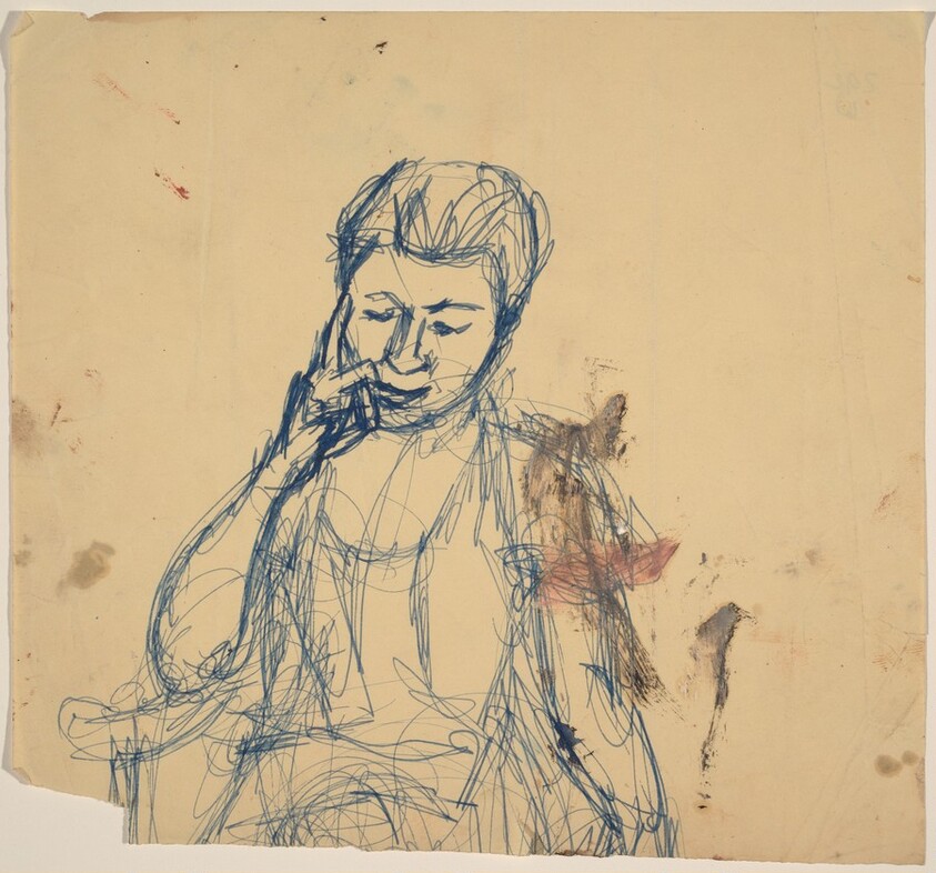 Seated Woman, Head Propped against Right Hand, Eyes Cast Downward