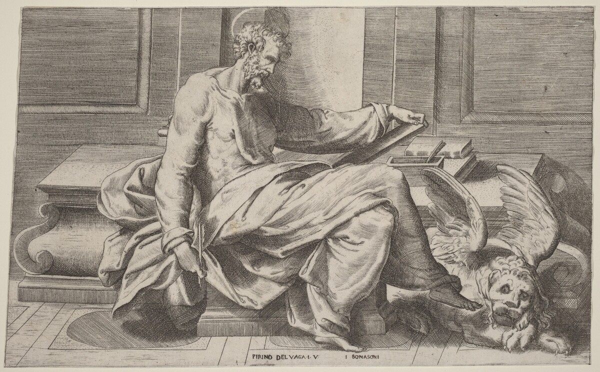 Saint Mark Writing His Gospels