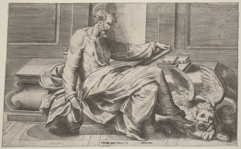 Saint Mark Writing His Gospels