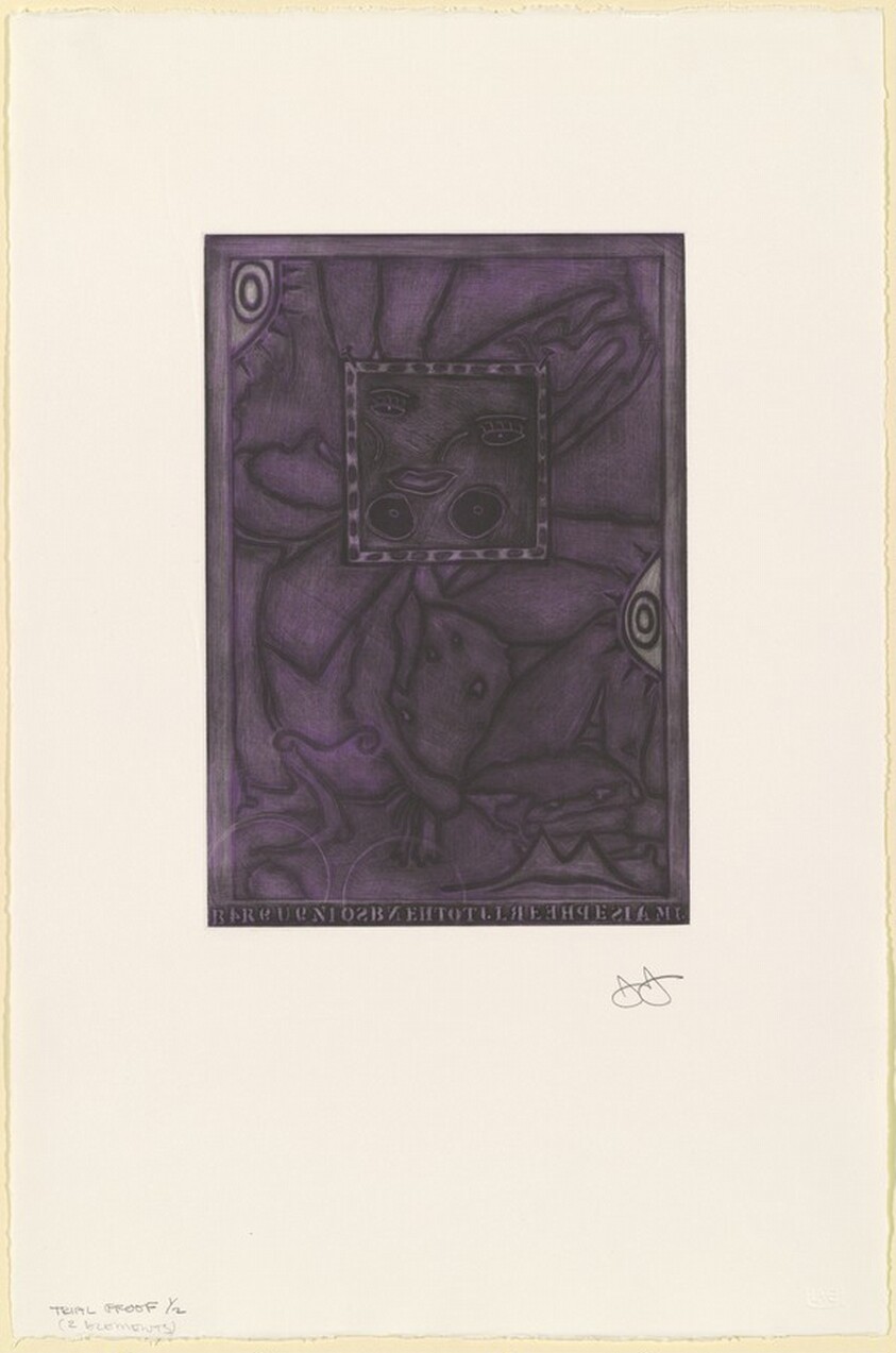 Untitled (Purple Mezzotint) [trial proof]