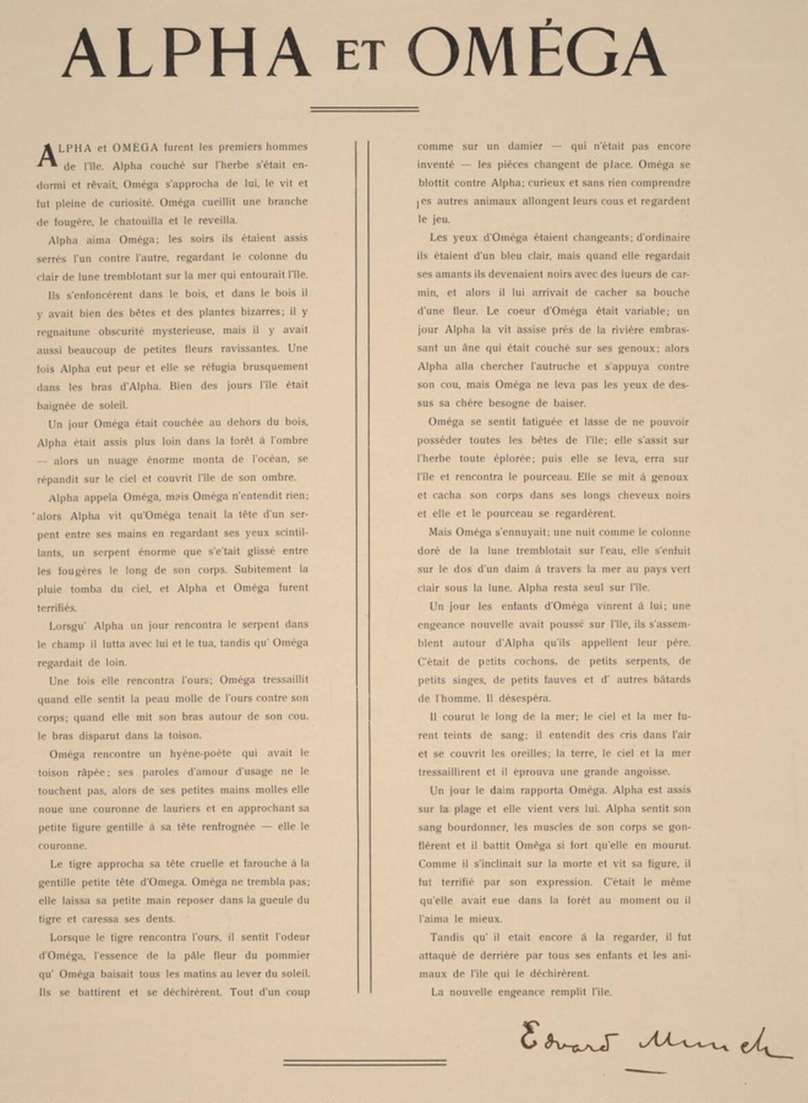 Text Page, Edvard Munch, 1908/1909