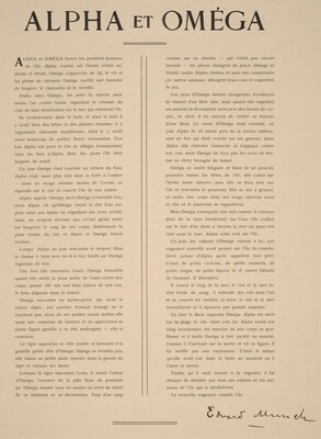 Text Page, Edvard Munch, 1908/1909