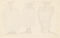 Three Fur Coats, Saul Steinberg, 1951
