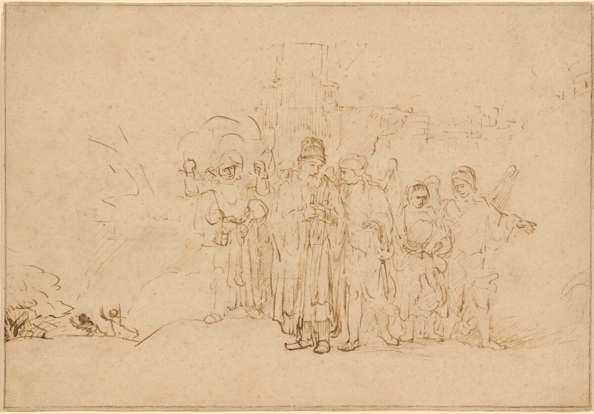 Lot and His Family Leaving Sodom