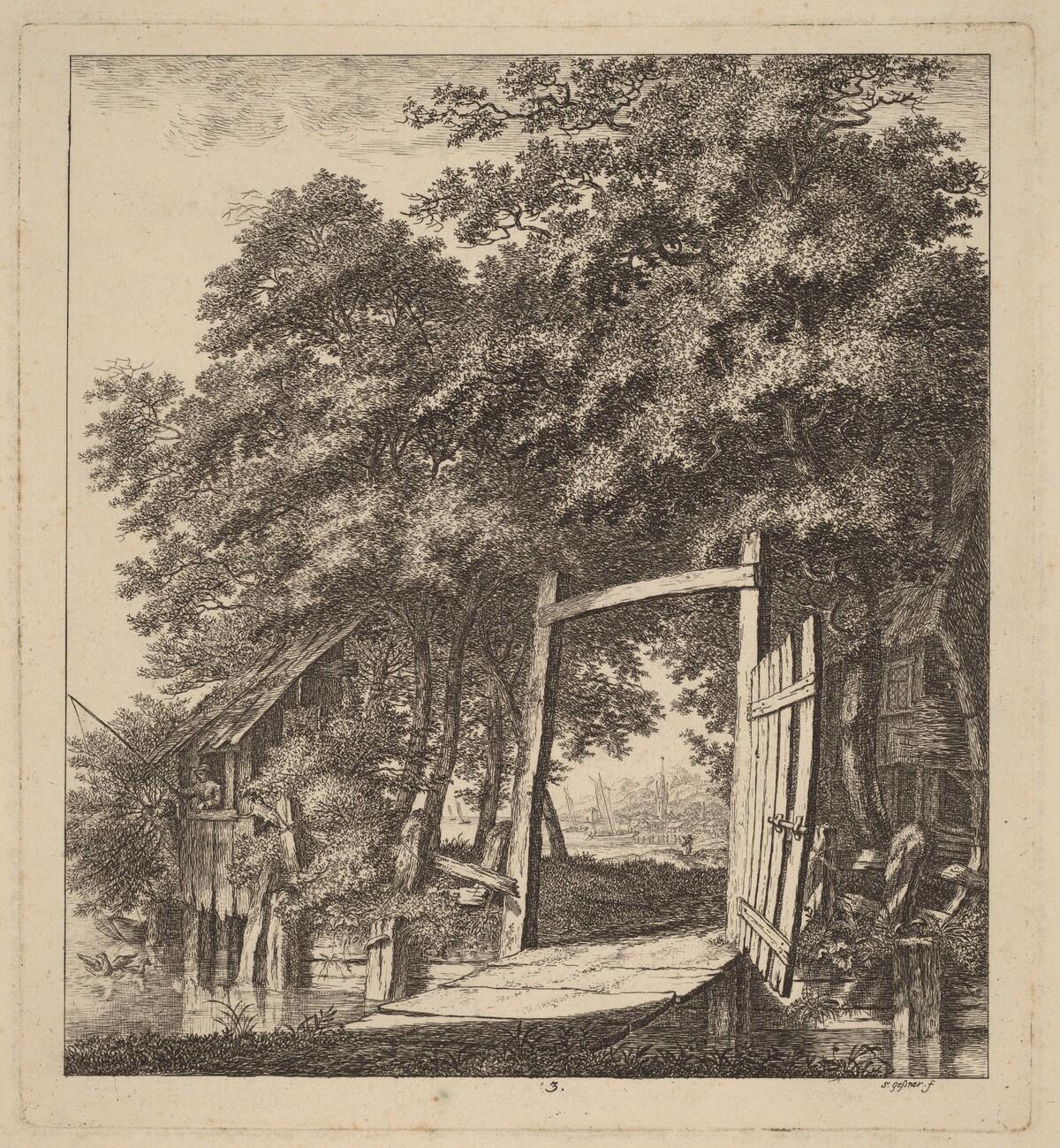 A Rustic Gate beside a Lake