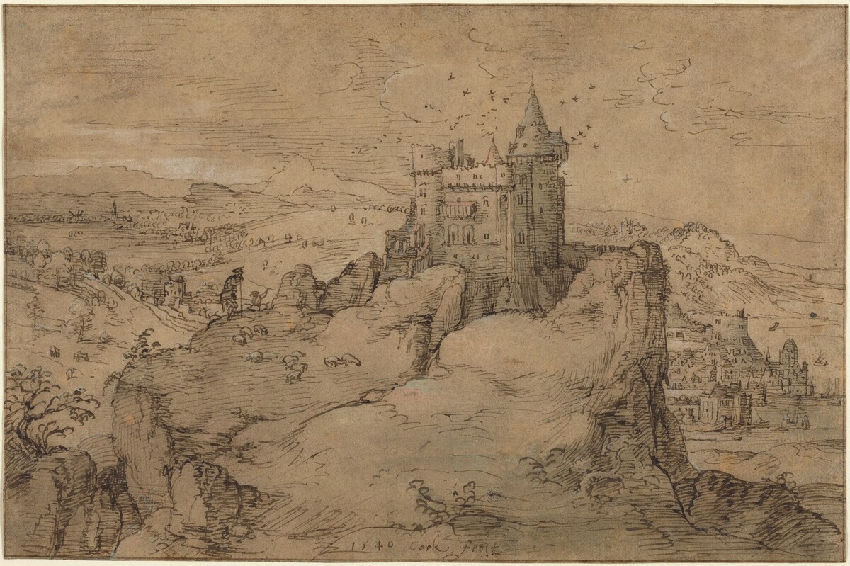 Landscape with Castle above a Harbor