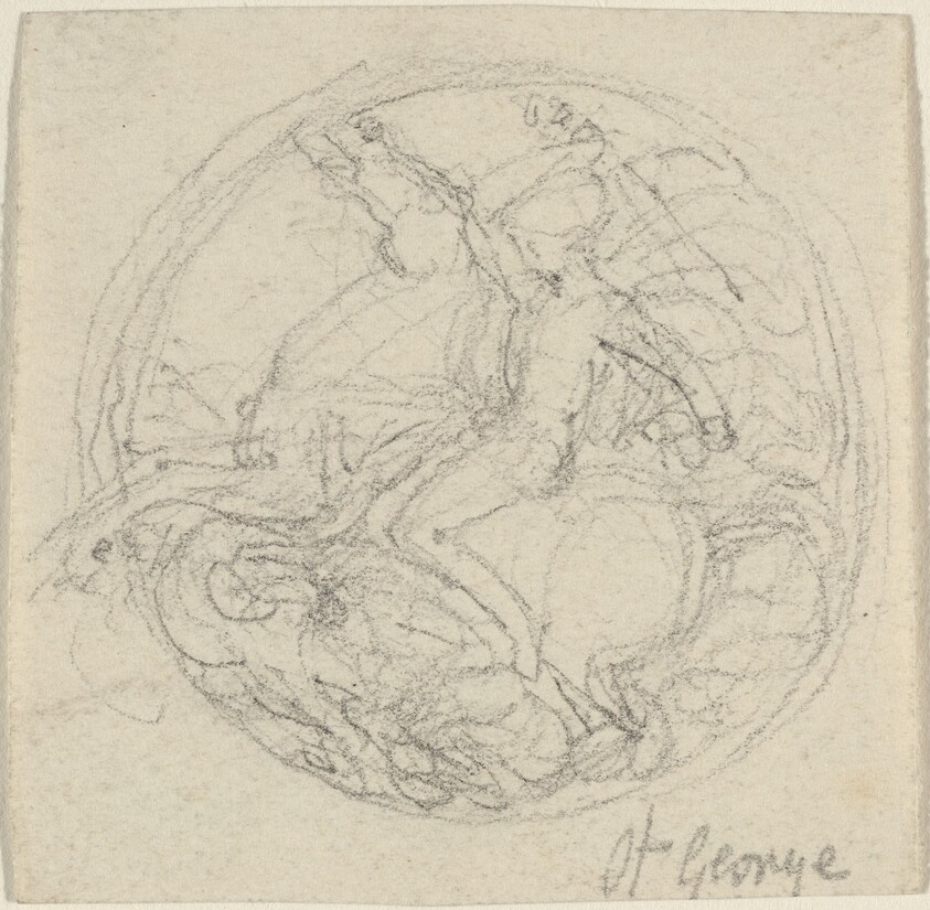 Design for a Medal Representing Saint George and the Dragon