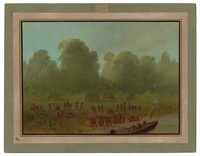 A Mayoruna Village, George Catlin, 1854/1869