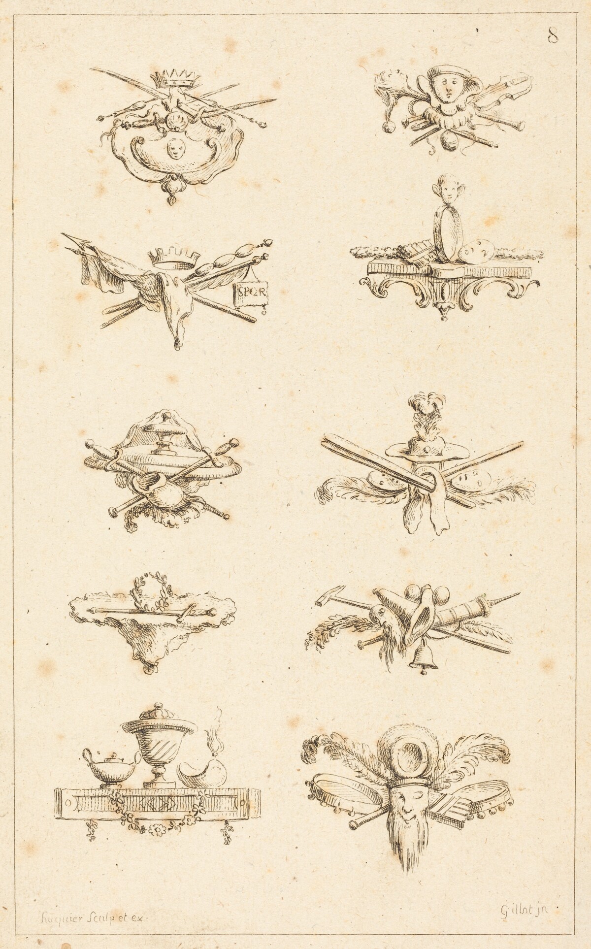 Designs for Tail-Pieces: pl. 8