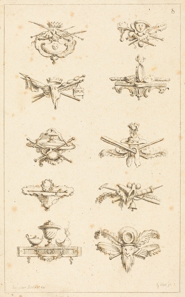 Designs for Tail-Pieces: pl. 8