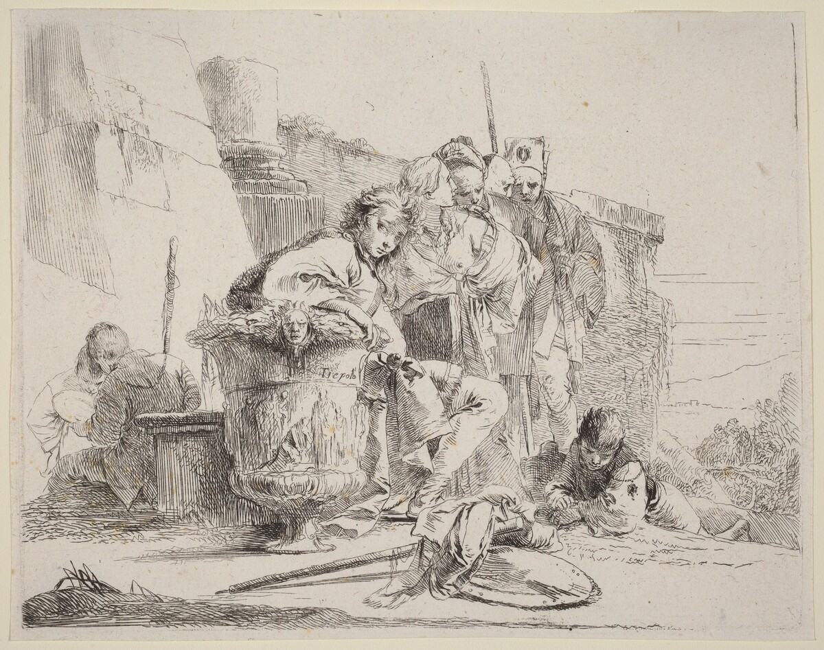 Seated Youth Leaning Against an Urn