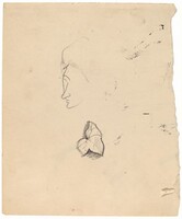 Sketch of a Woman's Face and a Leaf [recto], Mark Rothko